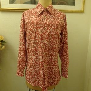 Vintage Tien-Tan Men's Hawaiian Print Long Sleeve Shirt